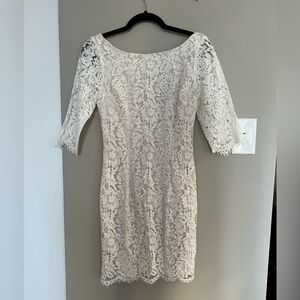 Lulu’s White Lace Mini Dress in S
